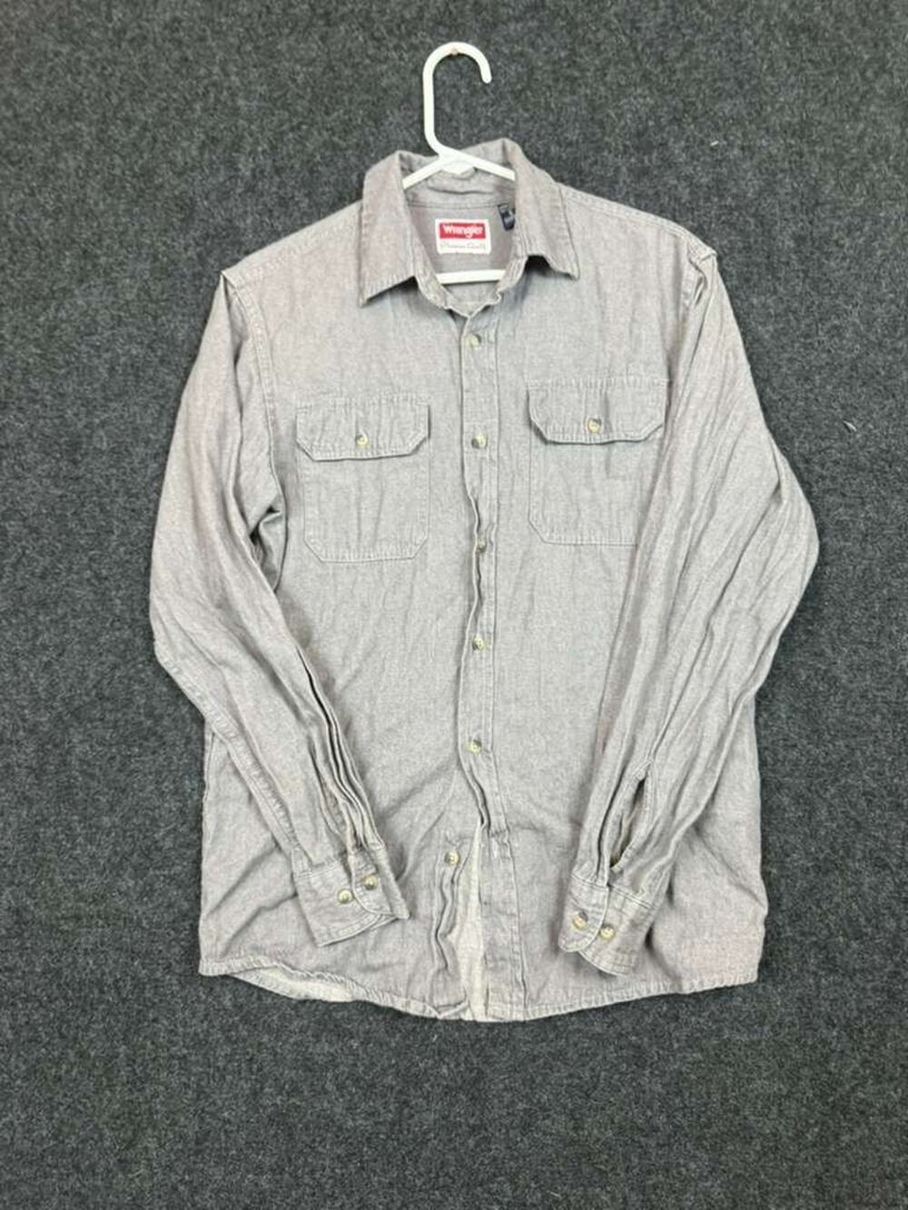 Wrangler Renegades Gray Button Shirt Men's S Long Sleeve Western